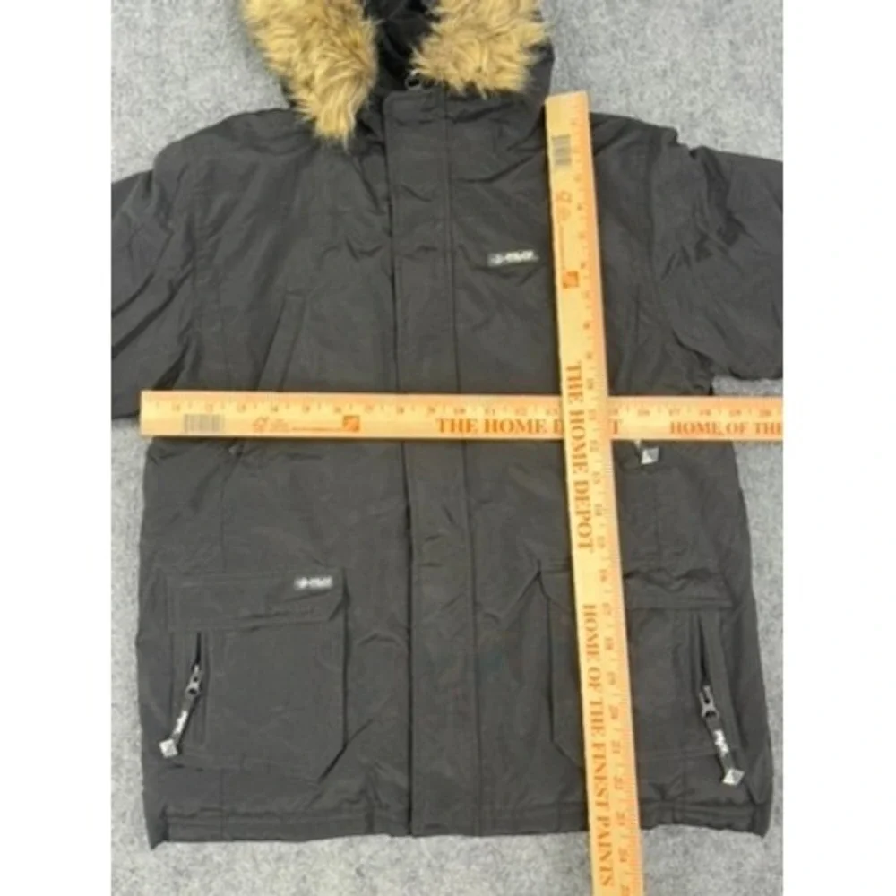 Enyce Clothing‎ Company Kids Black Hooded Parka Jacket Faux Fur Trim Size 6